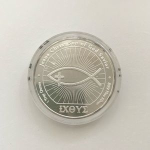 Ichthus John 3:16 Christian 1 oz Silver Coin